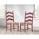 Rush Seat Ladder Back Side Chair Spiced Apple CLH4015-440 - Image 4