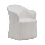 Accent Dining Chair w/ Casters - Ivory - Image 5