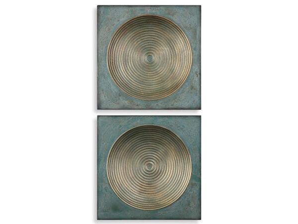 Sybil Metal Wall Decor, S/2 Wall Decor Green