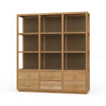 Cohan Open Cabinet W/ 6 Drawers W/ Rattan