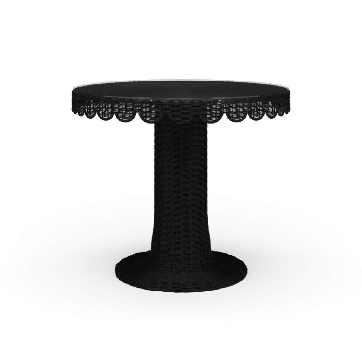 c925d37387e4352eb9f41a87e4ae8706 Scalloped Round Bistro Table W/ Tempered Glass - Image 1