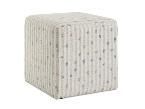 Joie Ottoman, Sea Blue Ottomans & Poufs Cream 2