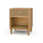 Lexington 1 Drawer Bedside Table W/ Rattan - Image 4