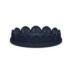 Scalloped Round Rattan Tray