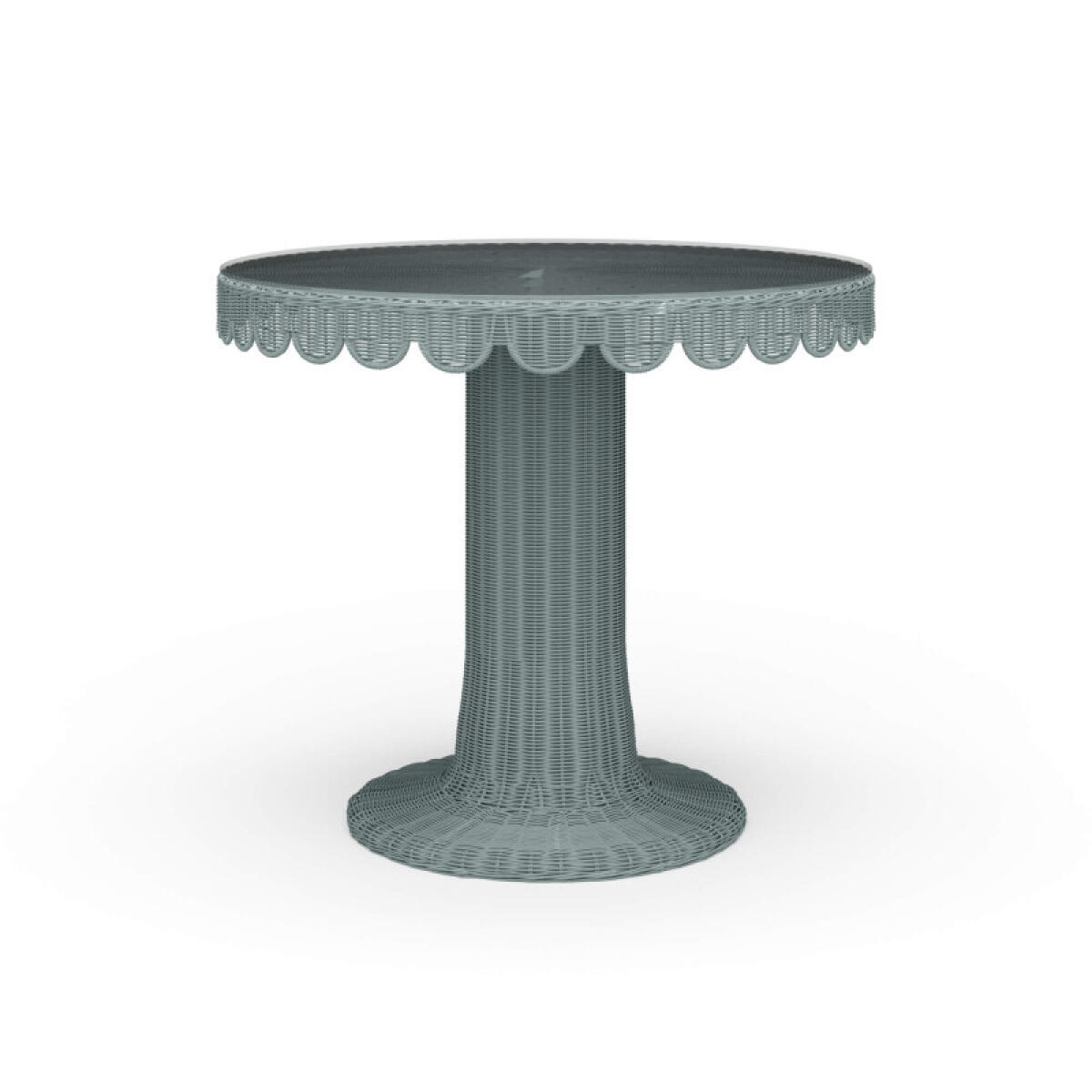 c99b4d51003b186ec0a6274b5e6548fa Scalloped Round Bistro Table W/ Tempered Glass - Image 1