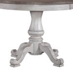 Ocean Isle Single Pedestal Table Base Dining Table Bases Antique White w/ Weathered Pine 10