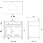 Nantes Single Vanity W/ Sink & Marble Top - Image 7