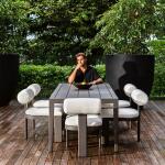 Bolster Back Outdoor Dining Chair, Oyster - Image 10