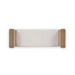 Newport Scalloped Rattan Bench - Image 8