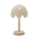 Scalloped Rattan Table Lamp Lighting Azure Shiny 9