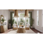 Newport Rattan Ottoman W/ Cushion Ottomans & Poufs Black 16