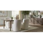 Reed Upholstered Dining Chair with Casters - Image 3