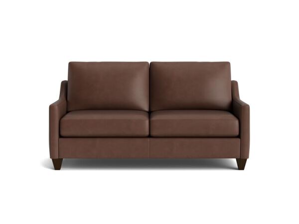 True Custom™ True CustomÂ® Leather Slope Arm Studio Sofa Sofas Bassett Furniture