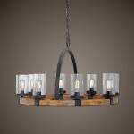 Atwood, 8 Lt Pendant Lighting Brown 12