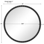 Dandridge Round Mirror, Black - Image 9