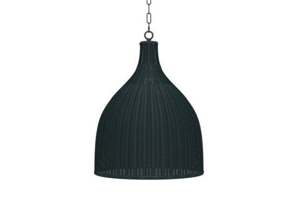 Hampton Rattan Pendant Medium Lighting Blue