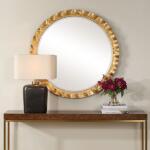 Haya Round Mirror, Gold - Image 3