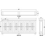 Osborne Narrow Sideboard Dining Storage Blue 21