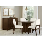 Crafted Cherry Dining By Ben & Erin Napier Uph Side Chair White Fabric - 150-030A - Image 7