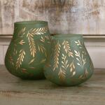 Lila Large Sage Satin Glass Vase - Image 3