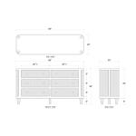 Lexington 6 Drawer Dresser W/ Rattan - Image 3