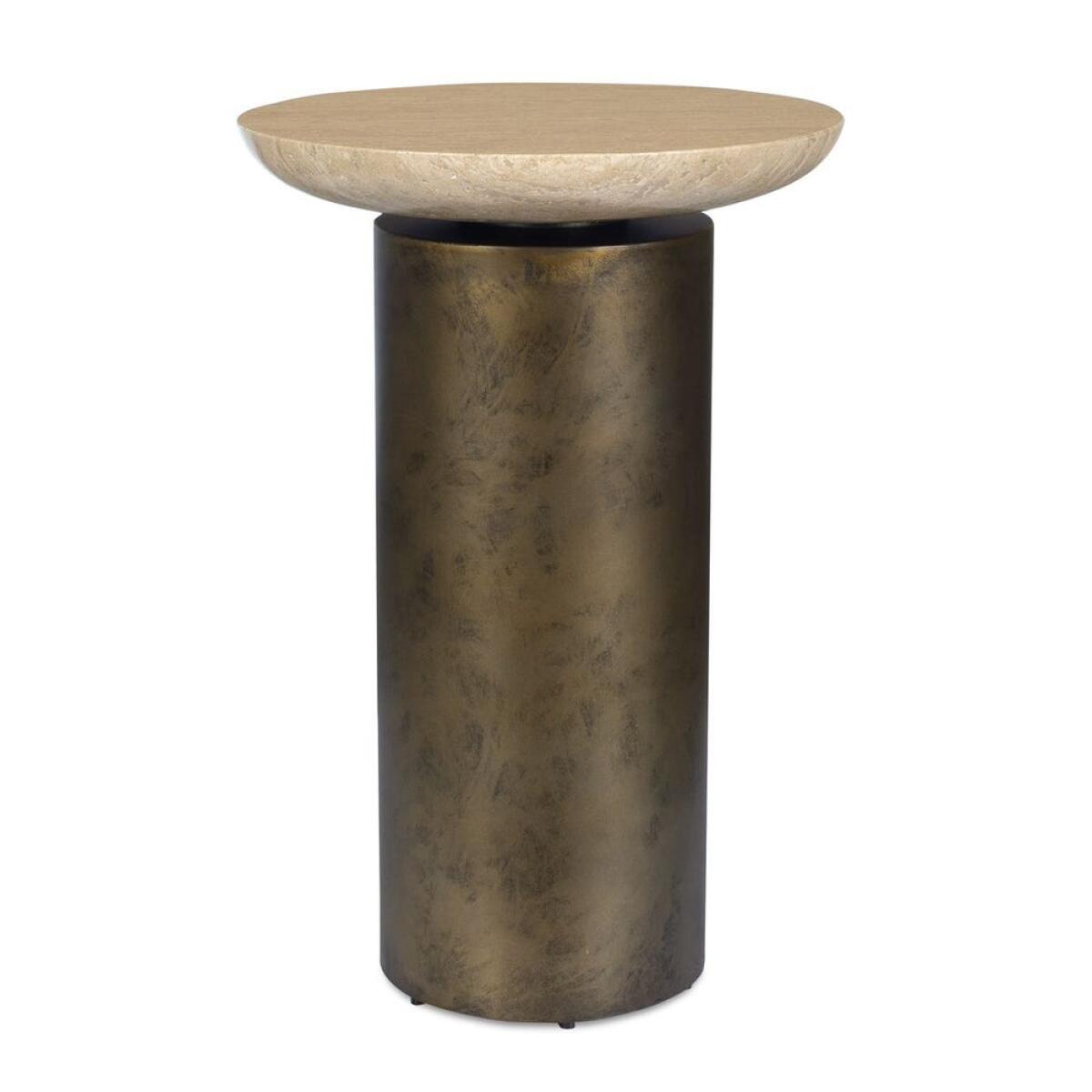 cad590618fe25c893ebb386778994b6e Oslo Indoor-outdoor Accent Table, Brass, 2 Cartons - Image 1