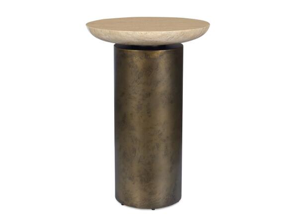 Oslo Indoor-outdoor Accent Table, Brass, 2 Cartons Chairside Tables Brass