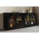 Vannes 4 Door Sideboard W/ Glass Shelves - Image 2