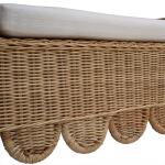 Newport Scalloped Rattan Bench - Image 10