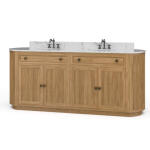 Kraton Oval Double Vanity W/ Sink & Marble Top