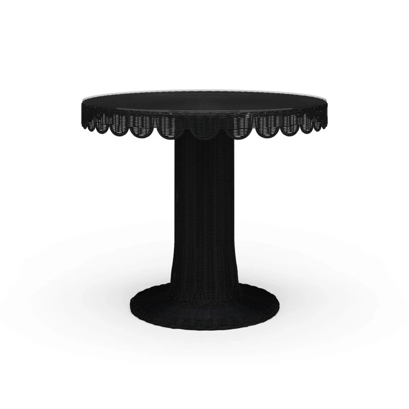 cb0126ff9a69d76aab1165113d777de3 Scalloped Round Bistro Table W/ Tempered Glass - Image 1