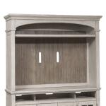 Heartland Entertainment Hutch Entertainment Stands Antique White w/ Tobacco Tops 10