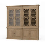 Fiona 2 Piece Display Cabinet W/ Glass Shelves