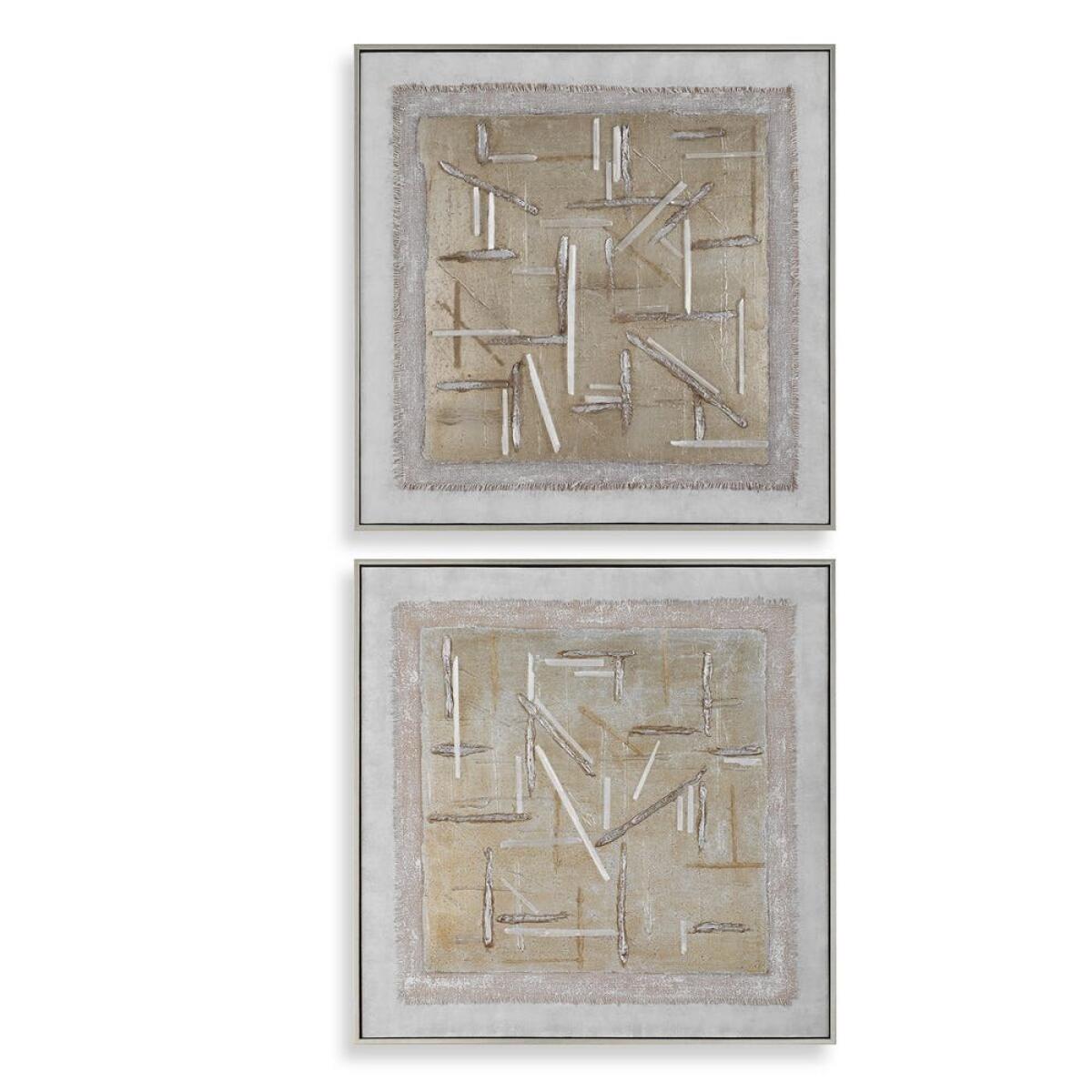 cb80a8c6c9497f3e3ba7a9ae7aeea1d5 Unpredictable Hand Painted Canvases, S/2 - Image 1