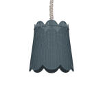 Scalloped Rattan Pendant