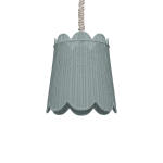 Scalloped Rattan Pendant Lighting Blue 8