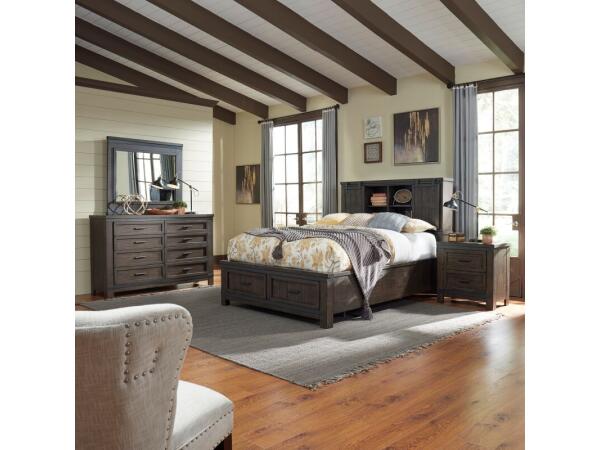 Thornwood Hills King Bookcase Bed, Dresser & Mirror, Night Stand Bedroom Sets Bedroom Sets
