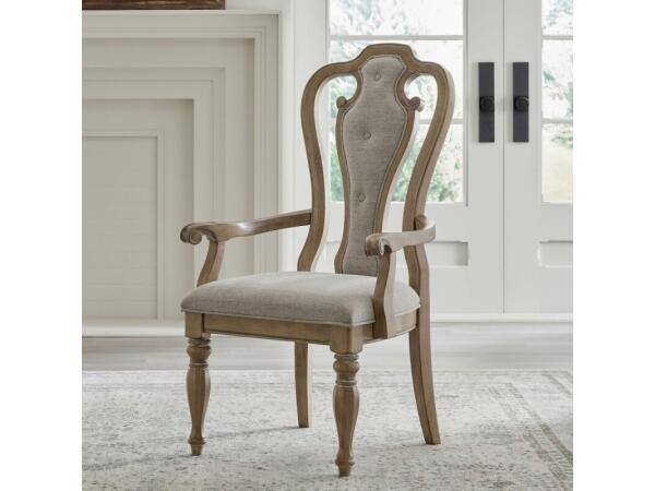 Magnolia Manor Splat Back Uph Arm Chair (RTA) Chairs & Benches Brown