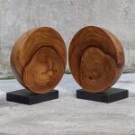 Teak And Noir Bookends, S/2 - Image 5