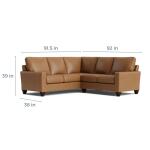 True Custom™ True CustomÂ® Leather Large Track Arm L-Shaped Sectional Sectionals Bassett Furniture 11
