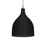 Hampton Rattan Pendant Medium Lighting Black 10
