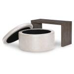 Swivel Ottoman On Casters Miramar Mink 3301 LU820OTS1800 - Image 3