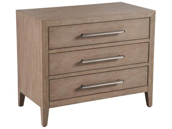 Modern Cove Drawer Nightstand Nightstands Cream 10