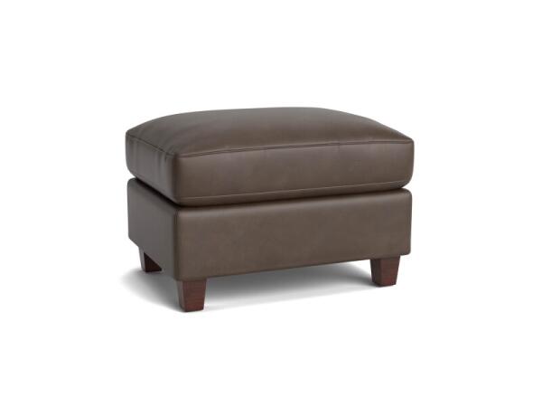 Trent Leather Ottoman Ottomans & Poufs Bassett Furniture 2