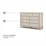 Lexington 9 Drawer Dresser W/ Rattan - Image 2