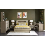 2800 District LK Complete Panel Bed 46 Weathered Oak Finish - Image 2