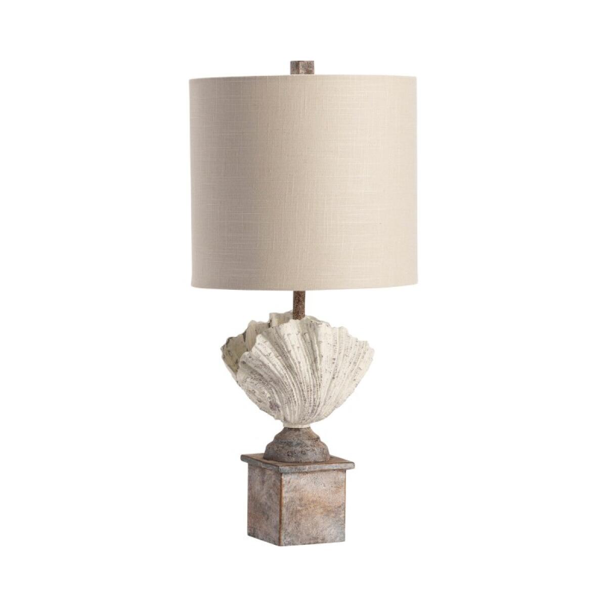 ccf252383390bbc72dd33399f7f37db7 Coastal Shell Finial Table Lamp - Image 1