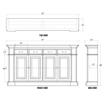 Roosevelt 4 Door 4 Drawer Sideboard - Image 7