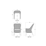 Cristo Rattan Dining Chair W/ Seat Cushion Chairs & Benches Bramble 20