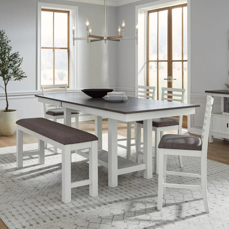 cdd96b65980366981c3d90bd060945ff Brook Bay 6 Piece Gathering Trestle Table - Image 1